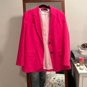 Zara Hot pink oversized blazer
